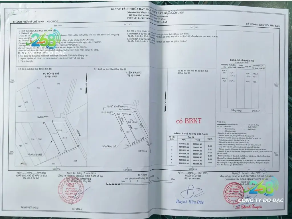 Bản vẽ tách thửa