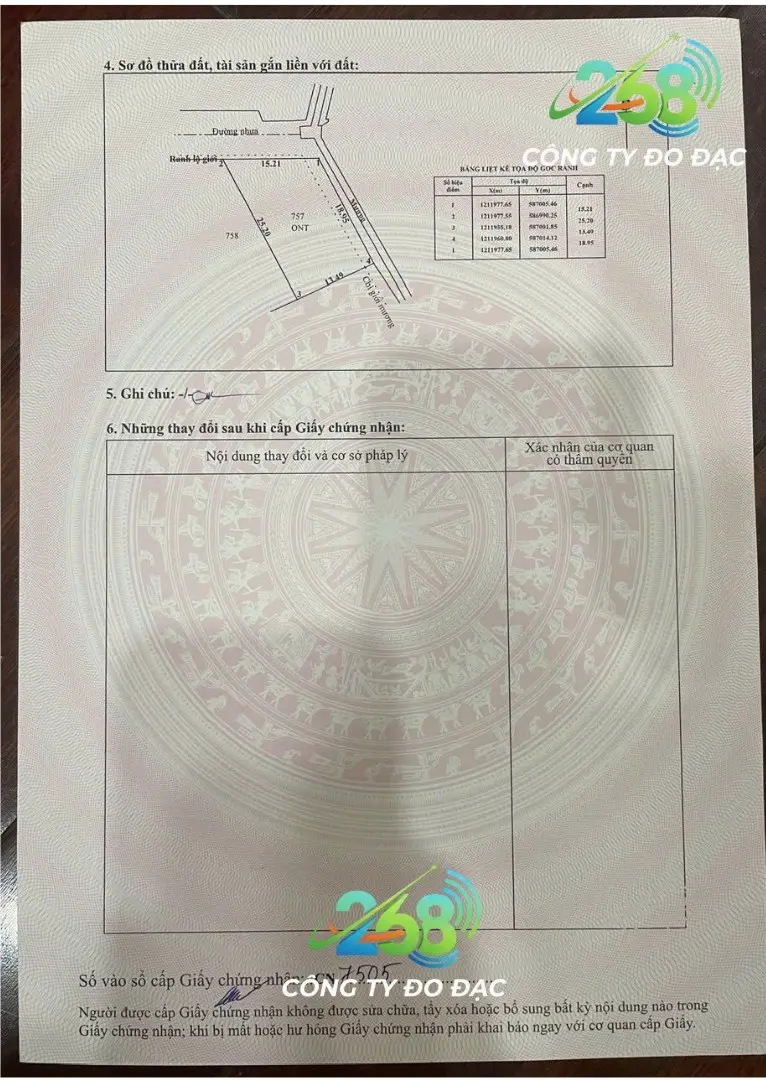 Bản vẽ tách thửa