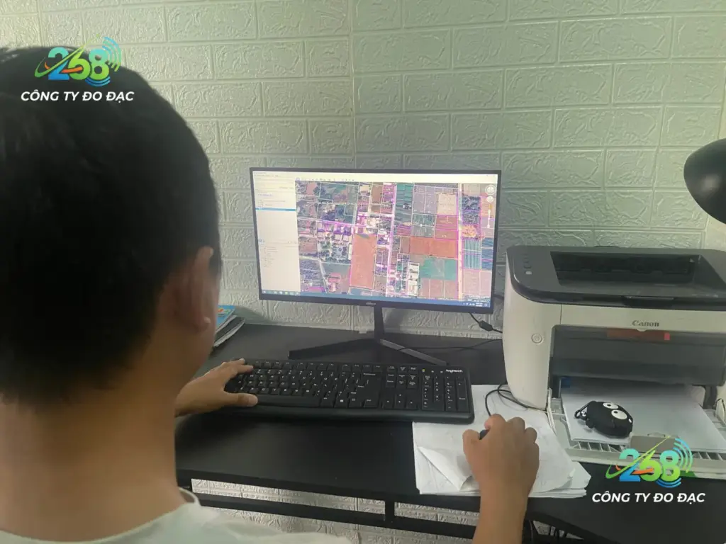 chuyên viên đang xem quy hoạch