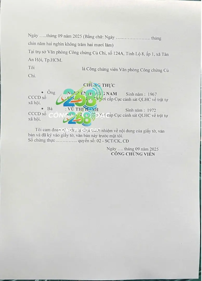 Công chứng giấy tờ cấp đổi